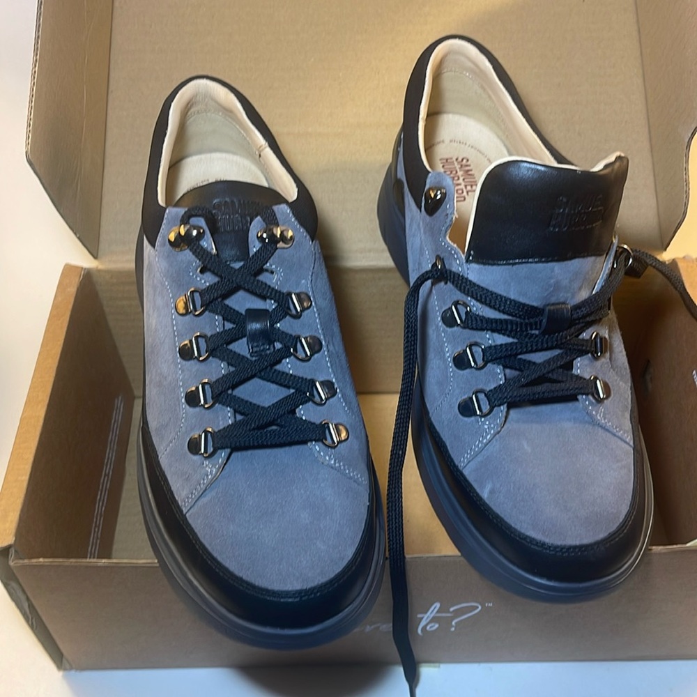 Samuel Hubbard Gray Suede Performance Walker Handmade Sneaker 10 M Luxury Item